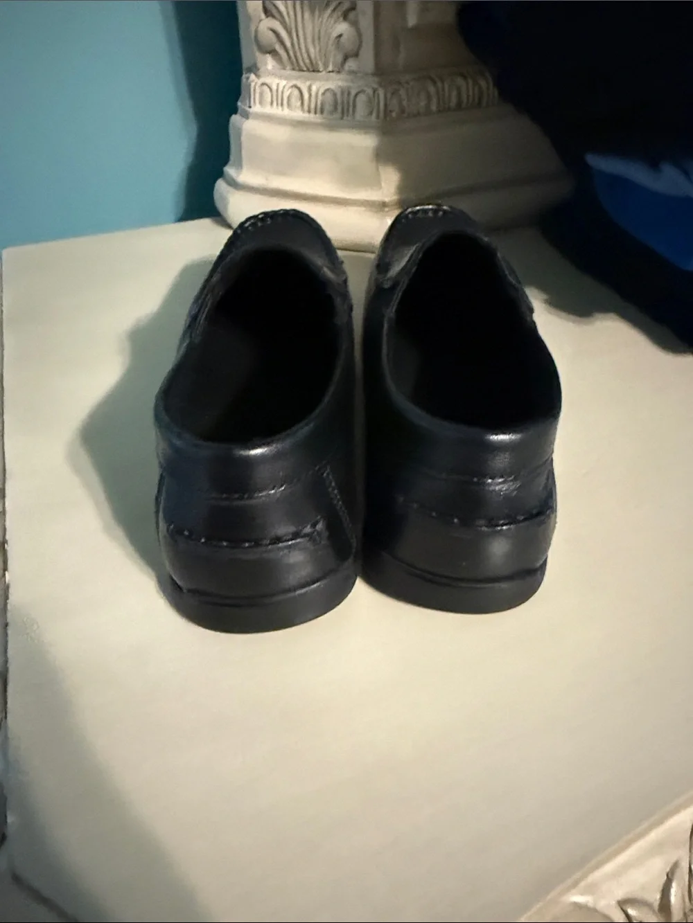 Florsheim Black Leather Slip-On Kids Dress Loafers